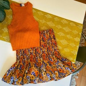 H&M ruffle skirt and top set